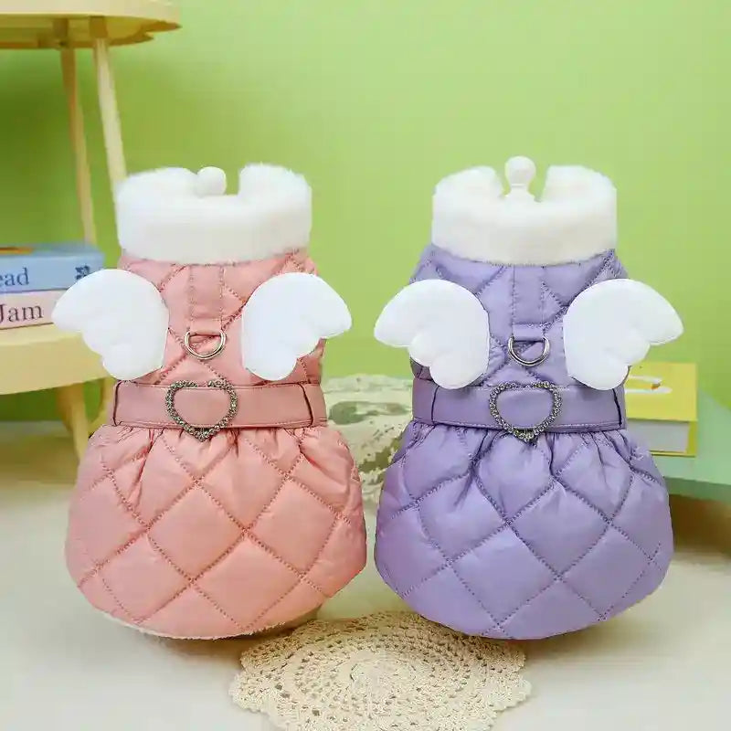 Abrigo para Perro Acolchado Alas de Ángel - Impermeable Invierno