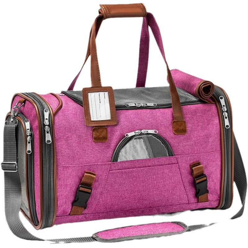 Trasportino per Cani e Gatti | Cabina Aereo e Auto | Apribile 4 Lati