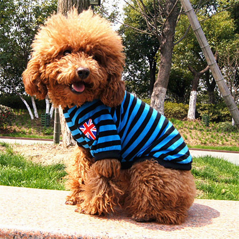 Maglia a Righe per Cani Invernale in Poliestere Caldo