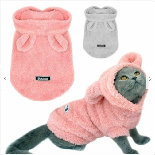 Felpa con Cappuccio per Gatti | Morbida Pile Classic | Dogmoda