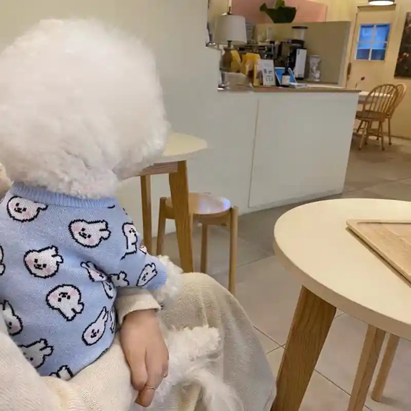 小型犬用セーター - 柔らかく暖かいパターン付き