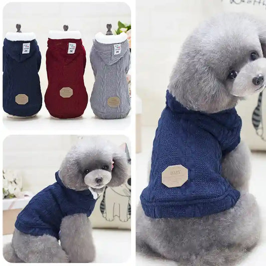 Cappotto Cani Pile Cappuccio Treccia - DAM Imbottito by Dog Moda