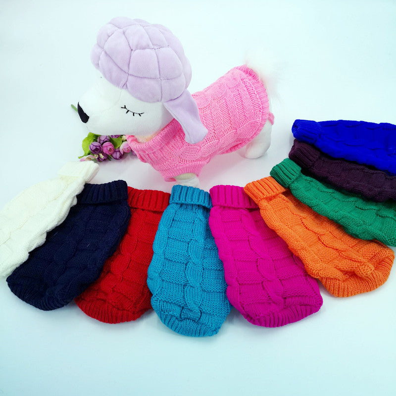"Penelope" Solid Color Dog Sweater – Style and Warmth for Winter Days