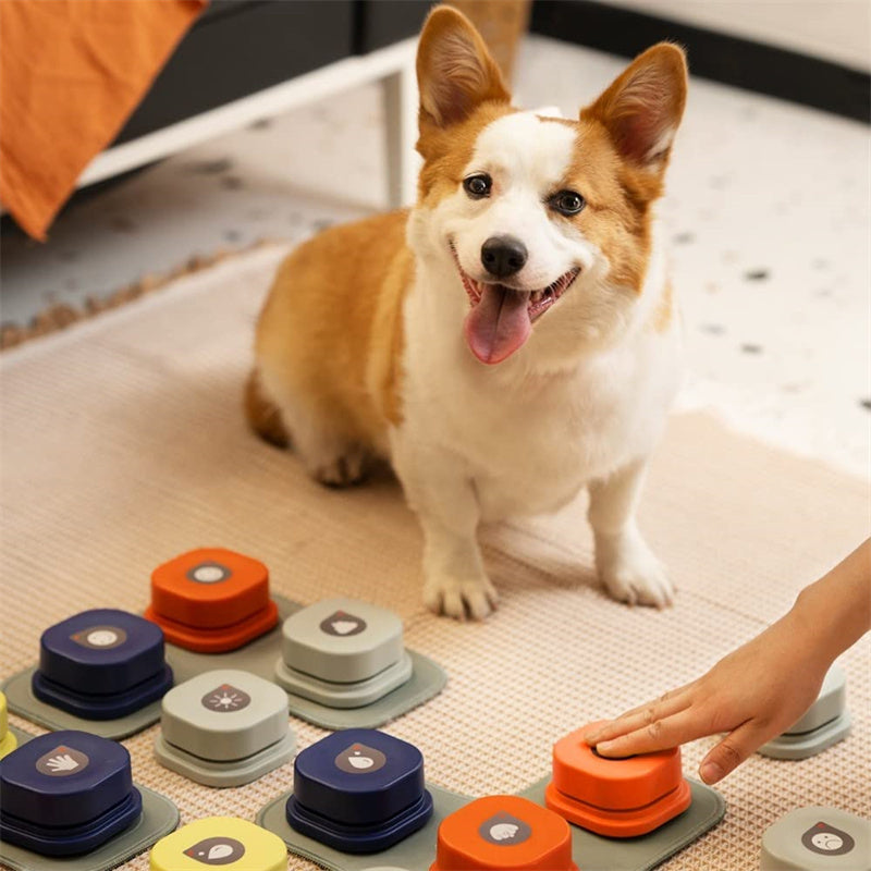 4 Colors Pet Communication Button One-click Prevent Physical Inactivity Recordable Dog Talking Button Toy Cat Toy Pet Products by Dog Moda