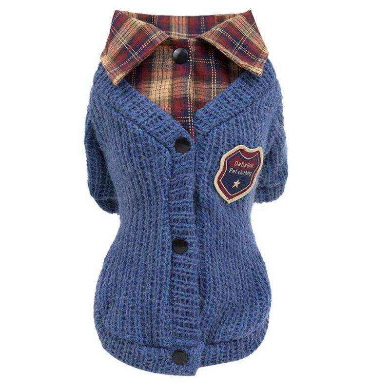 Maglioncino Cani Gatti Colletto Bottoni Elegante by Dog Moda