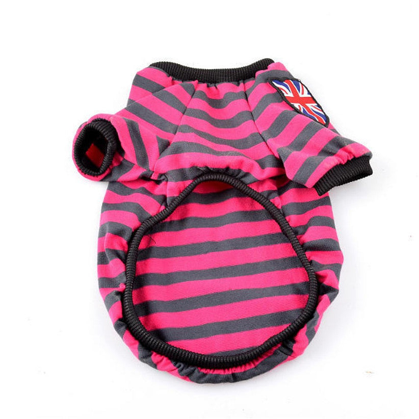 Maglia a Righe per Cani Invernale in Poliestere Caldo