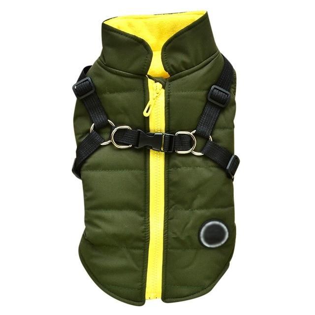 Cappotto per Cani Modello "Barcellona" con Pettorina Integrata in Nylon