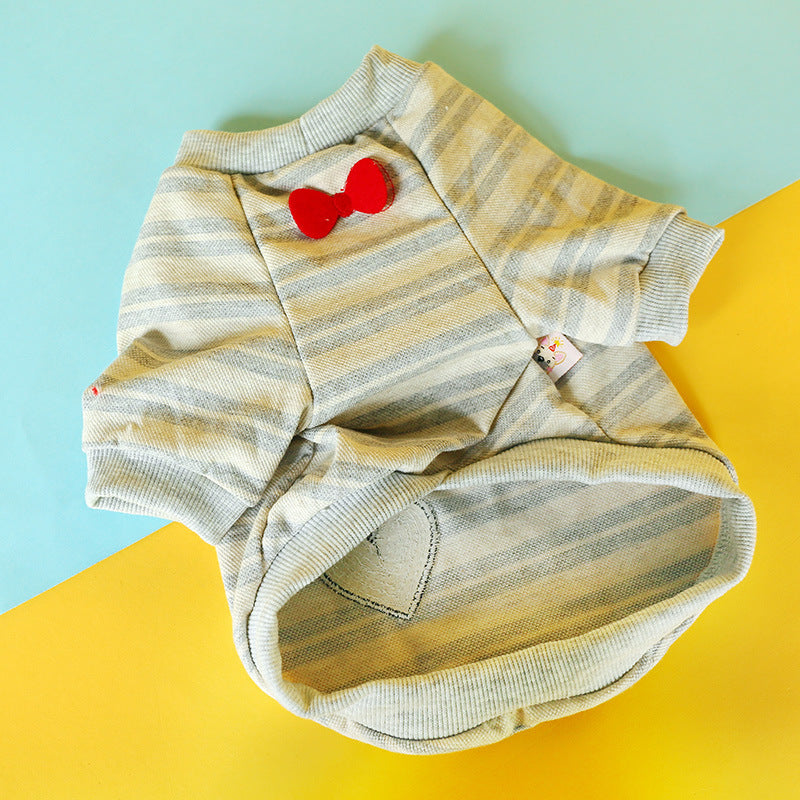 Dog and Bulldog Sweater with Bow