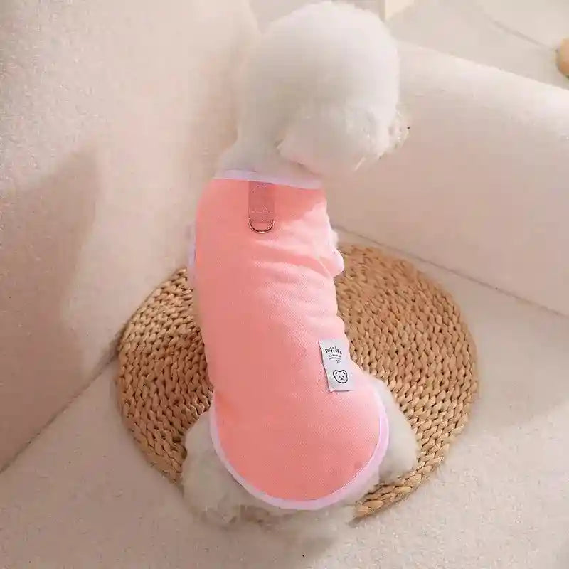 Maglietta per Cani "Lucky Bear" - Vest Smamicato con Anello per Guinzaglio by Dog Moda
