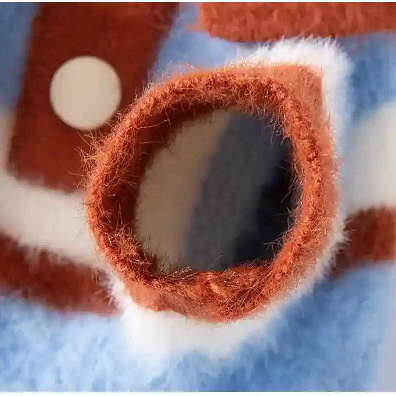 Cardigan Polo a Rayas para Perros - Estilo Colegio Hecho a Mano