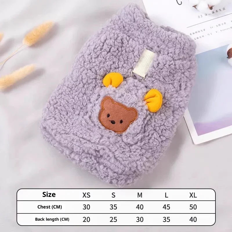 Warmer Hundemantel mit Bauchverschluss