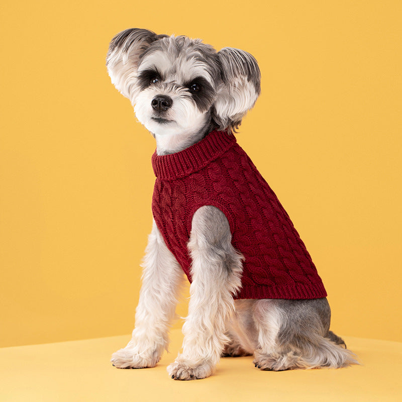 Maglioncino a Trecce per Cani di Piccola Taglia - Eleganza Morbida - Dog Moda