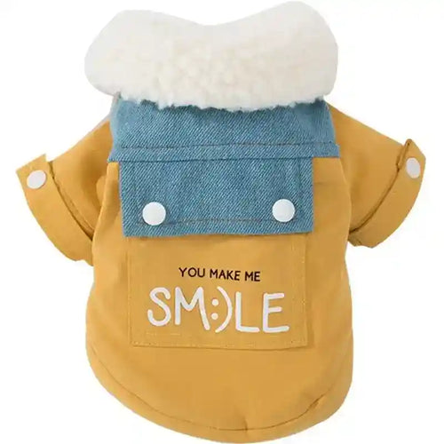 Cappotto per Cani Smile Khaki - Imbottito con Taschina by Dog Moda