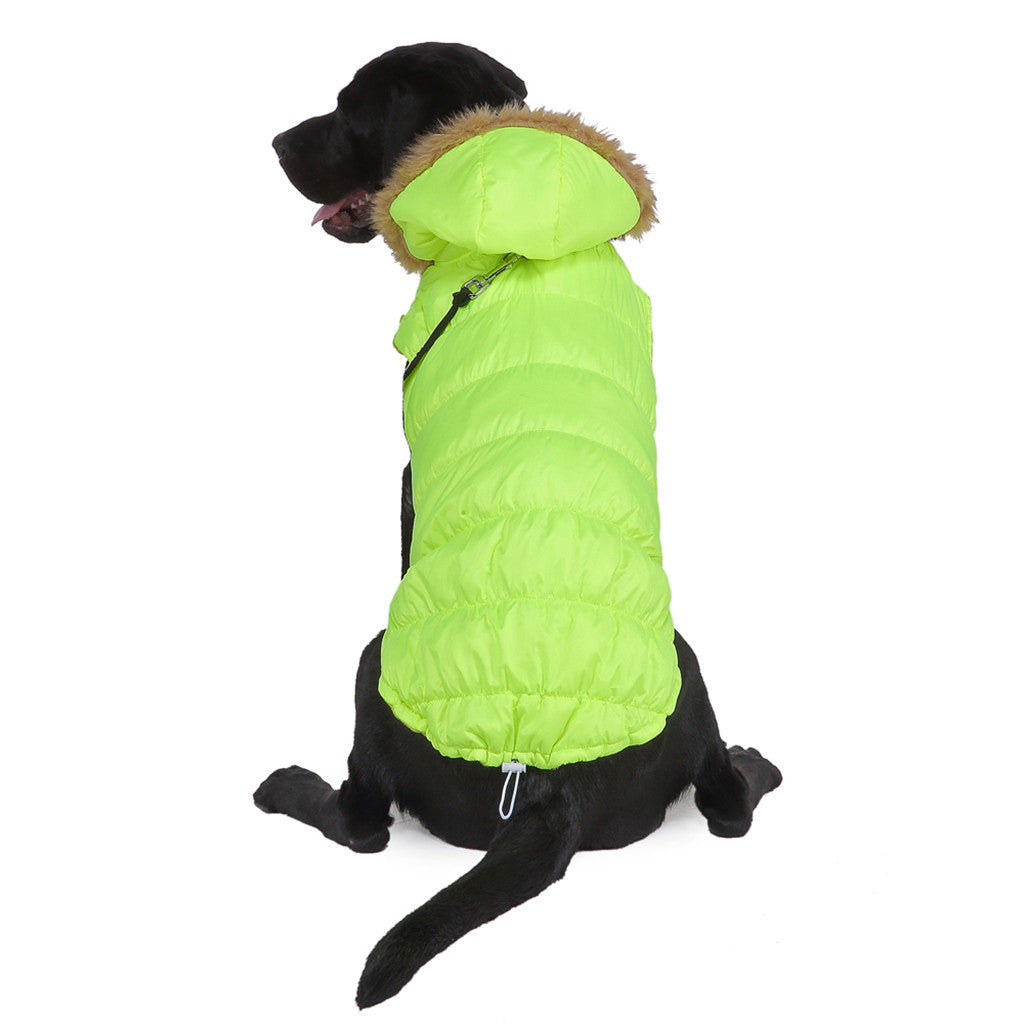 Cappotto per Cani Imbottito in Pile con Cappuccio in Ecopelliccia - Eleganza e Calore per il Tuo Amico a Quattro Zampe