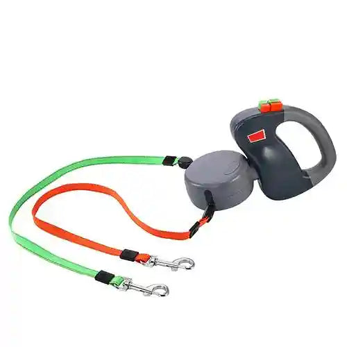 Retractable Dual Pet Dog Walking Leash by Dog Moda