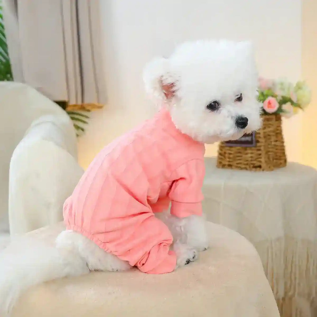 伸縮性4足犬用つなぎ - 冬用パジャマ