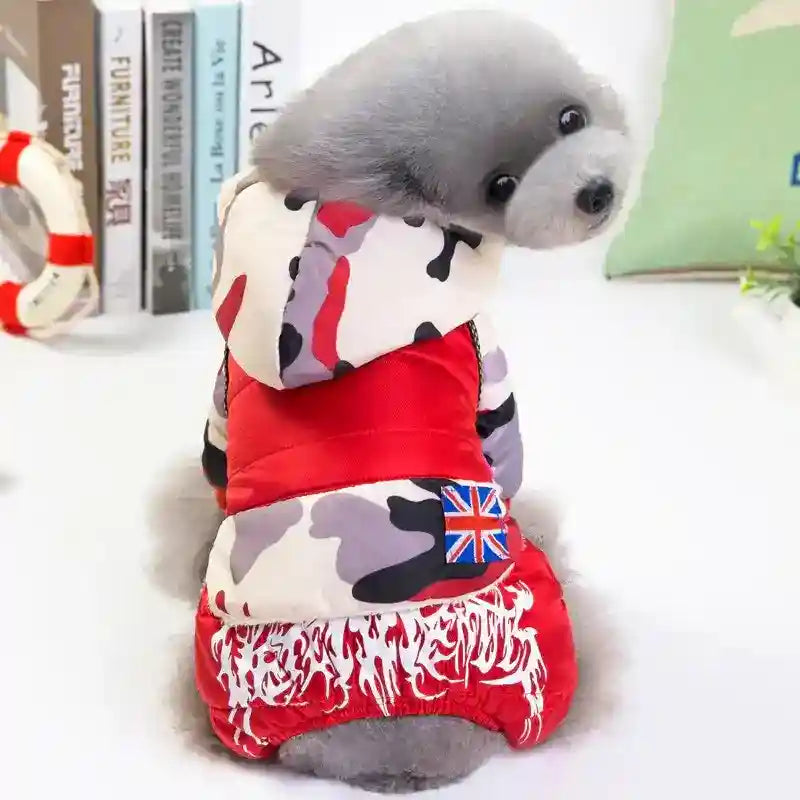 Abrigo Angel para Perros 4 Patas Acolchado con Capucha