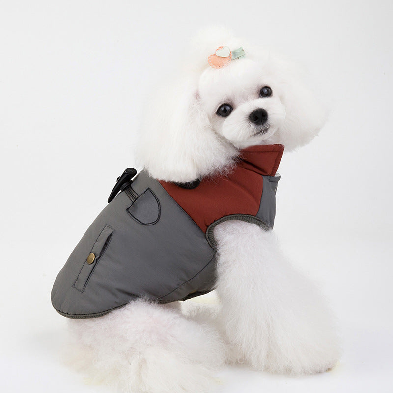 Sleeveless Dog Coat - Buttons, Pockets