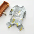 綿のTシャツ 四足犬用ロンパース「オー バナナ！」