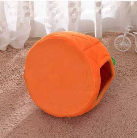 Lettino Ananas Arancione con ciuffetto per cani