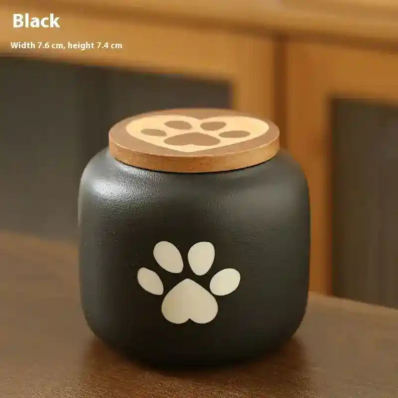Urna Ceneraria per Cani e Gatti in Ceramica con Zampa by null