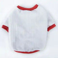 White Bulldog Sweater with Red Details - Elegance and Comfort for Winter