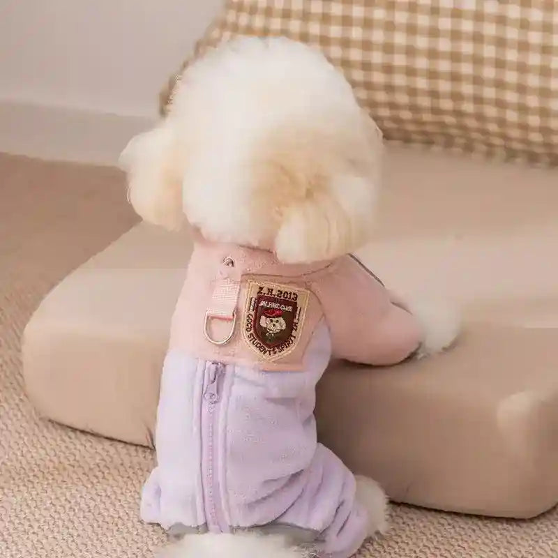 Abrigo de forro polar para perros Spirit con cremallera y anillo para correa