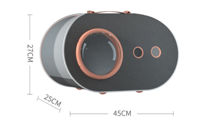 Trasportino per cani e gatti con oblò traspirante in Oxford