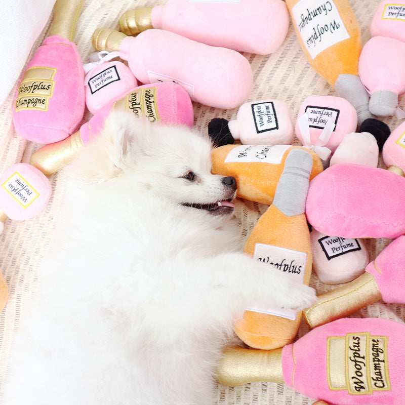 Plush Dog Toy – Soft Bottles and Scents for Small Breeds