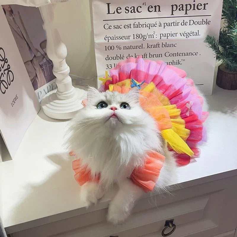 Haustierkleidung für Katzen, Hunde-Spitzenkleid