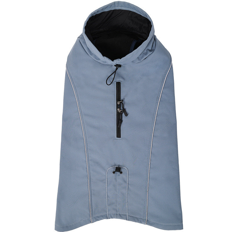 Dog Raincoat "Terrier" Model with Chest Hole and Closure on the Abdomen