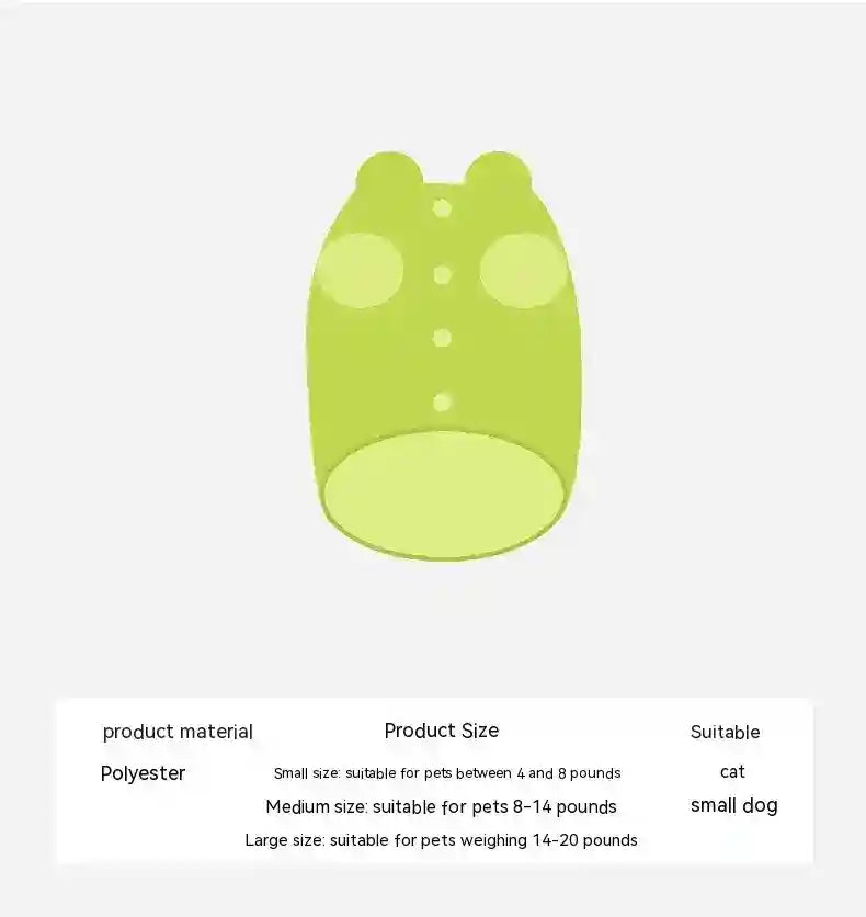 Cappotto ZeZe Gatti Verde - Smanicato Collo Alto S-M-L by Dog Moda