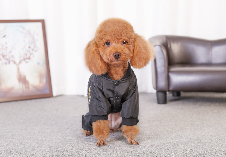 Cappotto Nero Quattro Zampe "Chicago Bulls" - Eleganza e Stile per il Tuo Cane