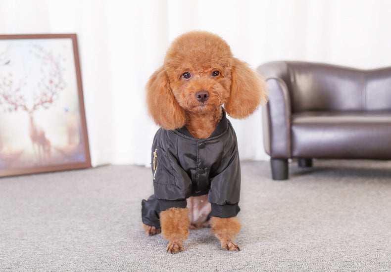 Cappotto Nero Quattro Zampe "Chicago Bulls" - Eleganza e Stile per il Tuo Cane