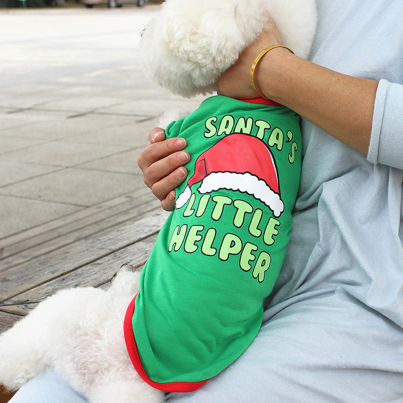 Christmas Print Dog Shirt