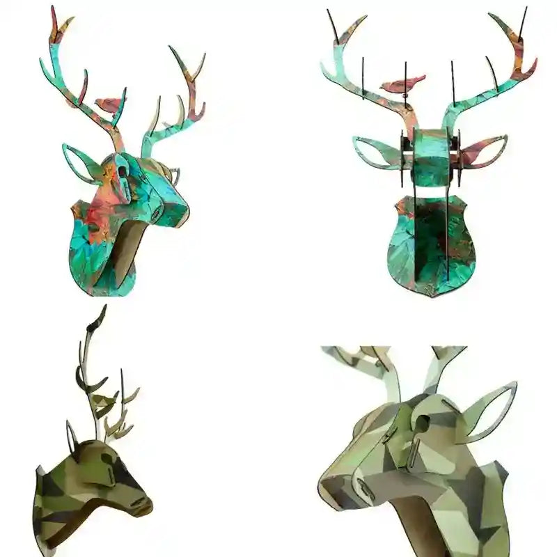 Decorazione Parete Alce Legno 3D - Testa Cervo 61cm by Dog Moda