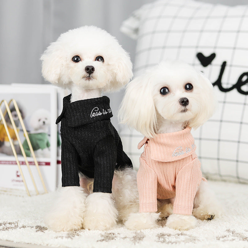 Cotton Sweater for Small Dogs with Embroidery – Elegance and Comfort