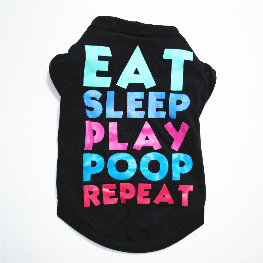 Small Dog Short Sleeve T-Shirt with Colorful Prints – Comfort and Style for Your Four-Legged Friend