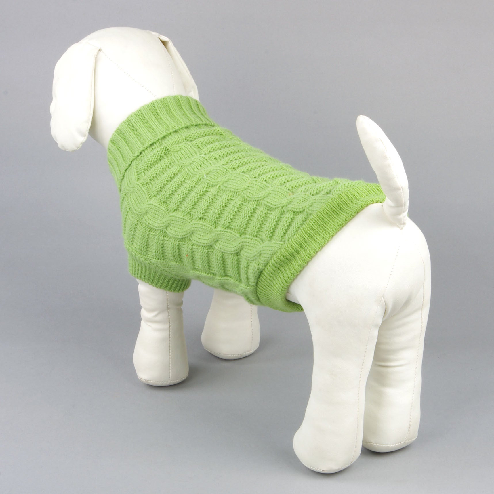 Solid color dog sweater with "Fior di latte" embossed pattern