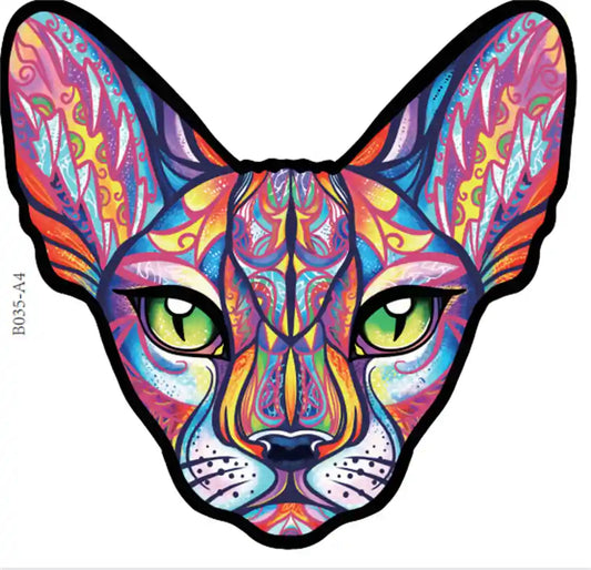 Puzzle 3D Legno Gatto Sphynx - Gioco Interattivo Amanti by Dog Moda