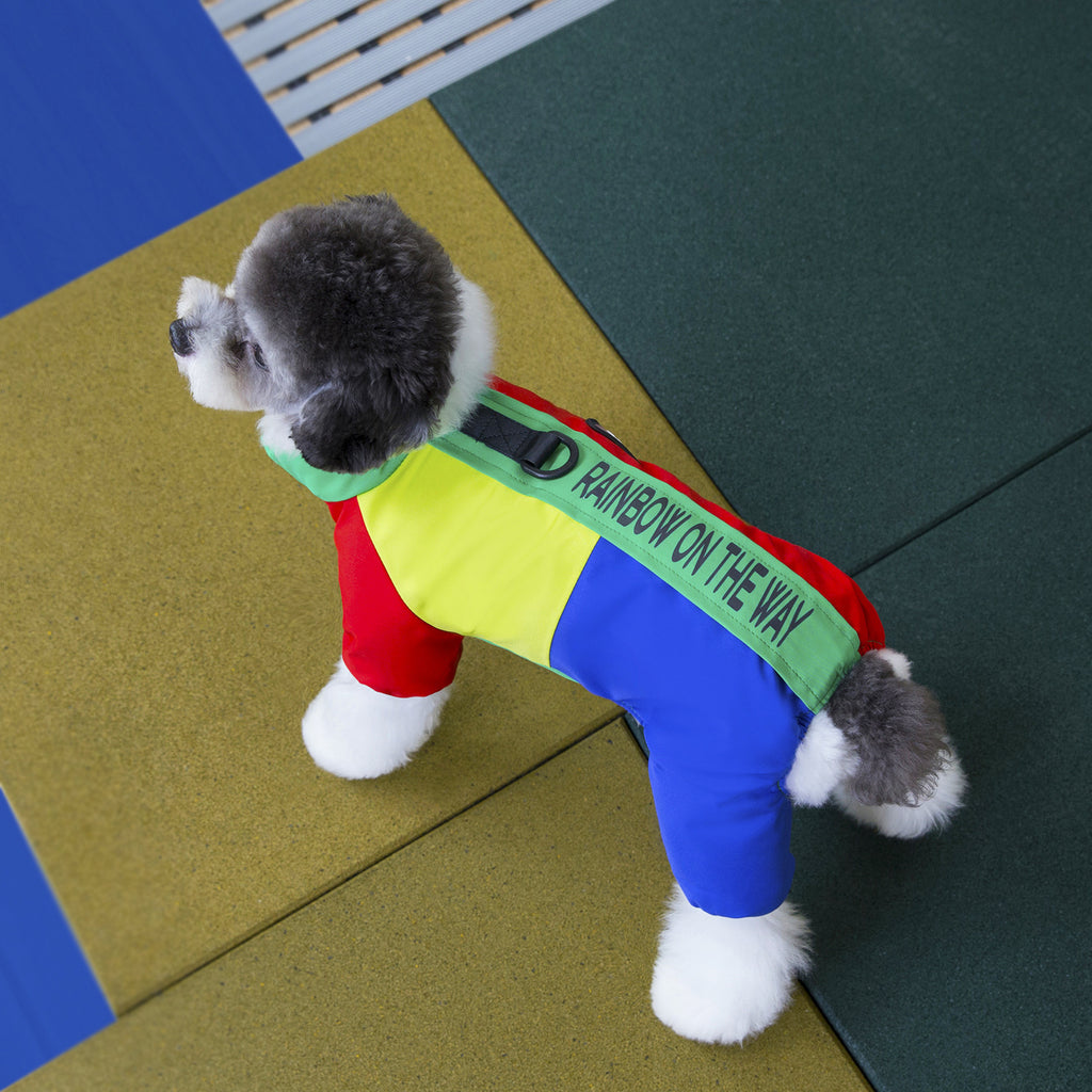Abrigo impermeable para perros con patas - Rainbow