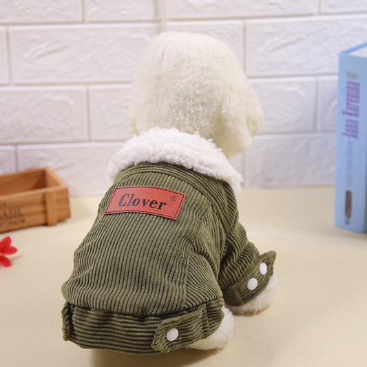 Cappotto Clover per Cani - Pile Sherpa e Velluto by Dog Moda