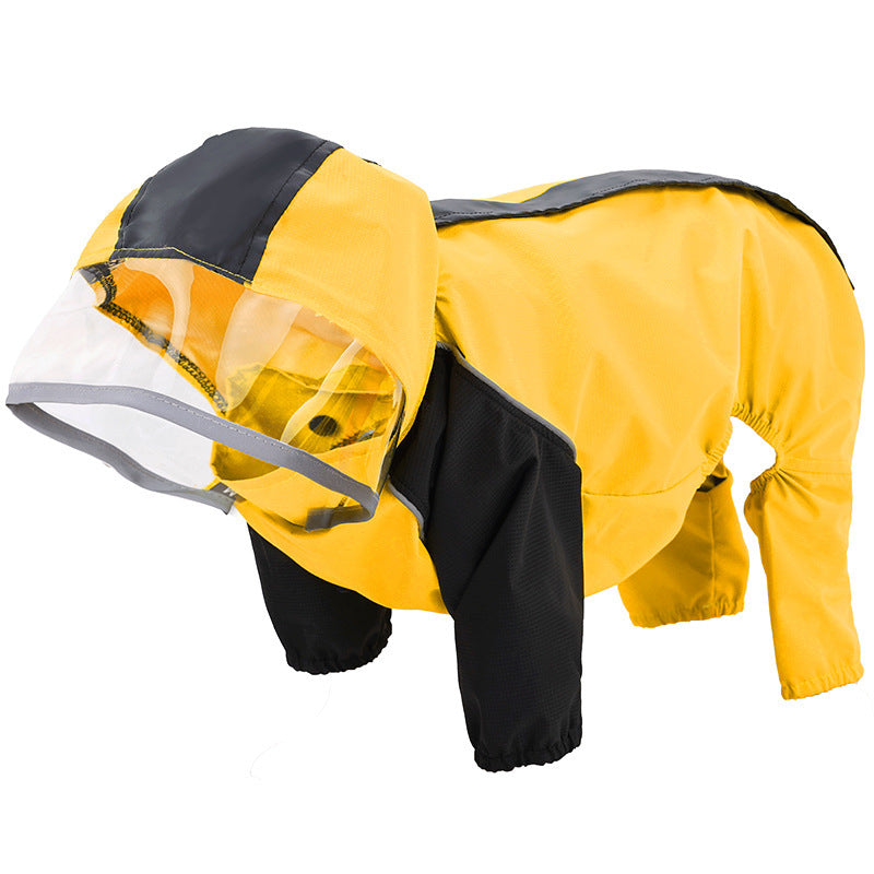 "Okinawa" Lightweight Dog Raincoat with Clear Visor