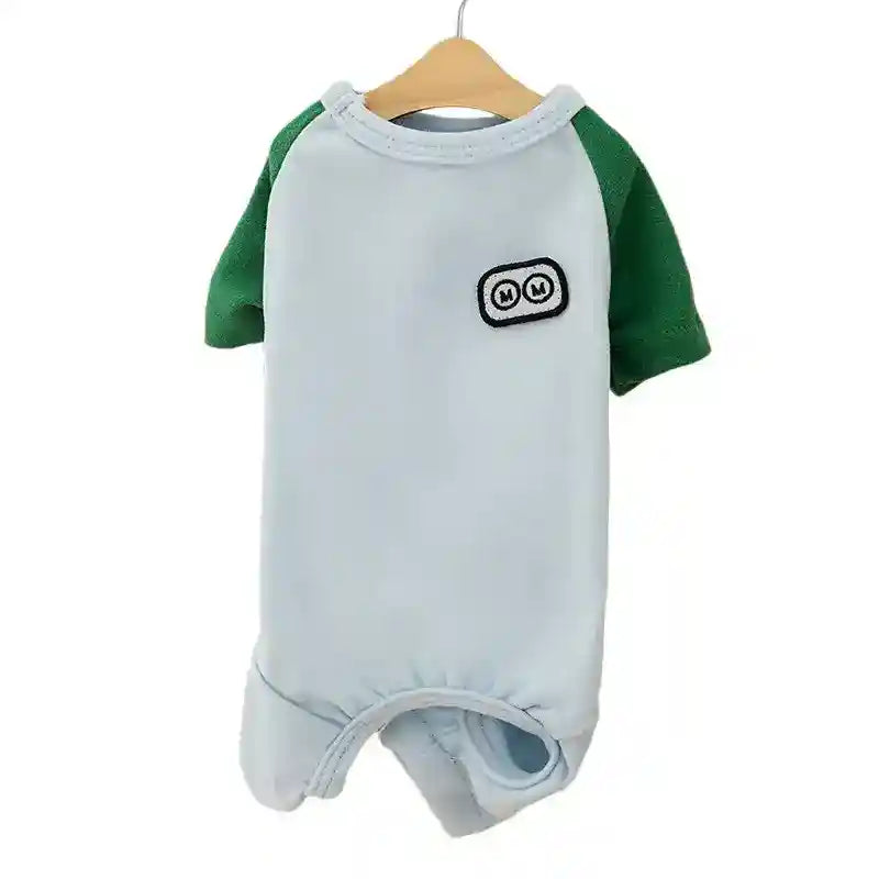 Tutina Fleece per Cani con Patch Cartoon - Pigiama Morbido by Dog Moda