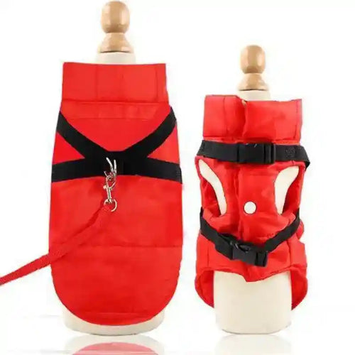 Cappotto per Cani Istanbul | Con Pettorina in Nylon Rosso o Nero by Dog Moda