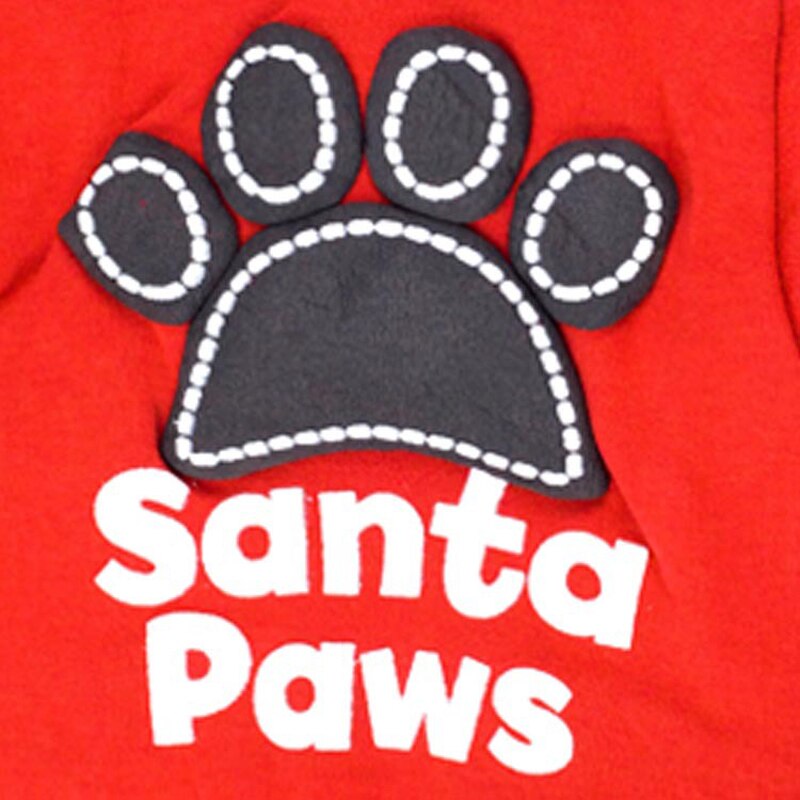 Felpa Natalizia Santa Paws per Cani con Cappuccio