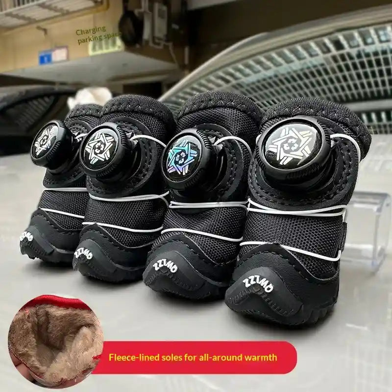 Scarpe Cani Antiscivolo Pile Inverno Sistema Manopola