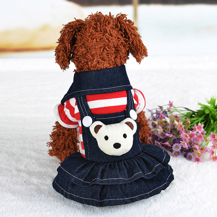 TeddyStyle - Vestitino Elegante per Cani con Salopette o Gonnellina - Dog Moda