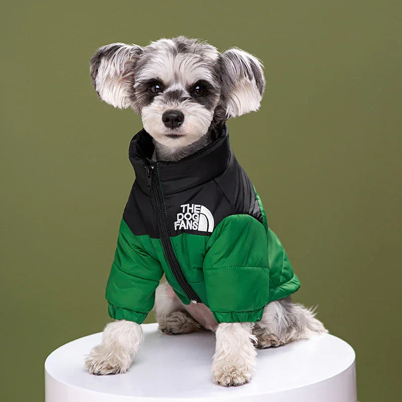 The Dog Fans High Neck Zip Windproof Dog Coat