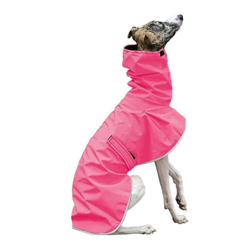 Greyhound Raincoat with Belt and Soft Fleece Padding